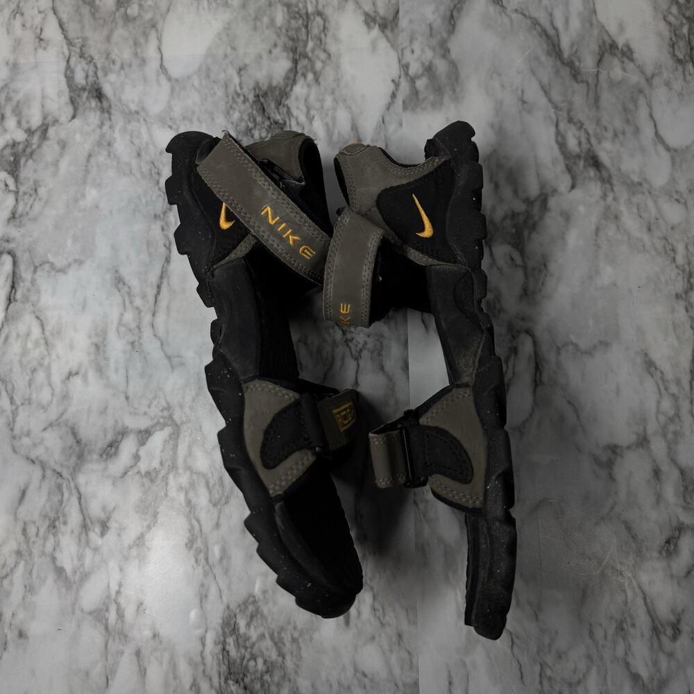 VTG Nike ACG Sandals Mens 10 Black Khaki Strap Sport Water Hike Trail Y2K - Picture 4 of 6